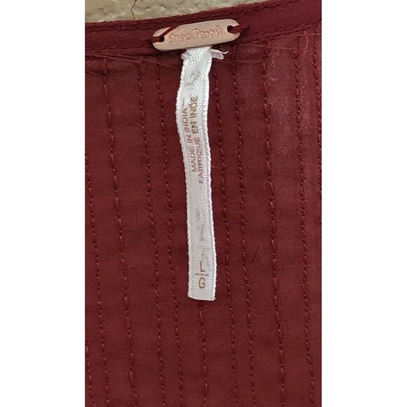 Free People Isabel Beaded Dolman V Neck Mini Dress Size Large - Picture 7 of 7